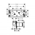 Скрытая часть для смесителя Hansgrohe Rainfinity 26840180 Showerpipe 360 1jet - Фото 1